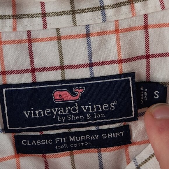 Vineyard Vines Button Up Cotton Classic Fit Murray Shirt Colorful Check Small - Picture 9 of 16